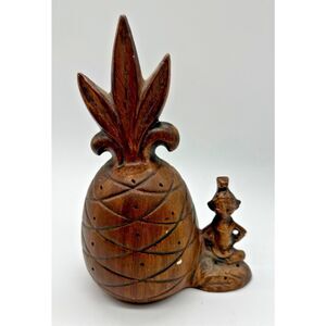 Vintage 1961 Treasure Craft Pineapple Tiki Toothpick‎ Appetizer Skewer Holder